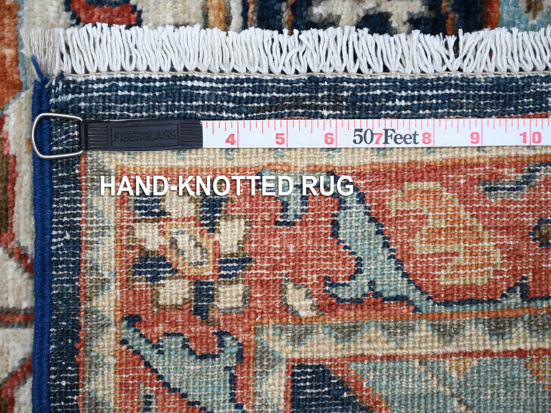 2'6" x 8'1" New Hand Knotted Blue Wool Runner Oriental Rug - MOA10289080