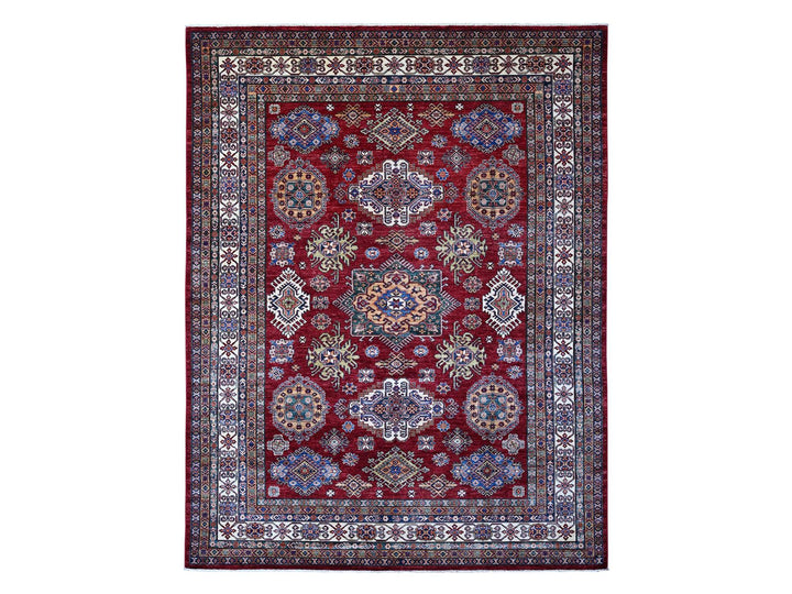 7'10" x 10'8" New Hand Knotted Red Wool Rectangle Oriental Rug - MOA10289088