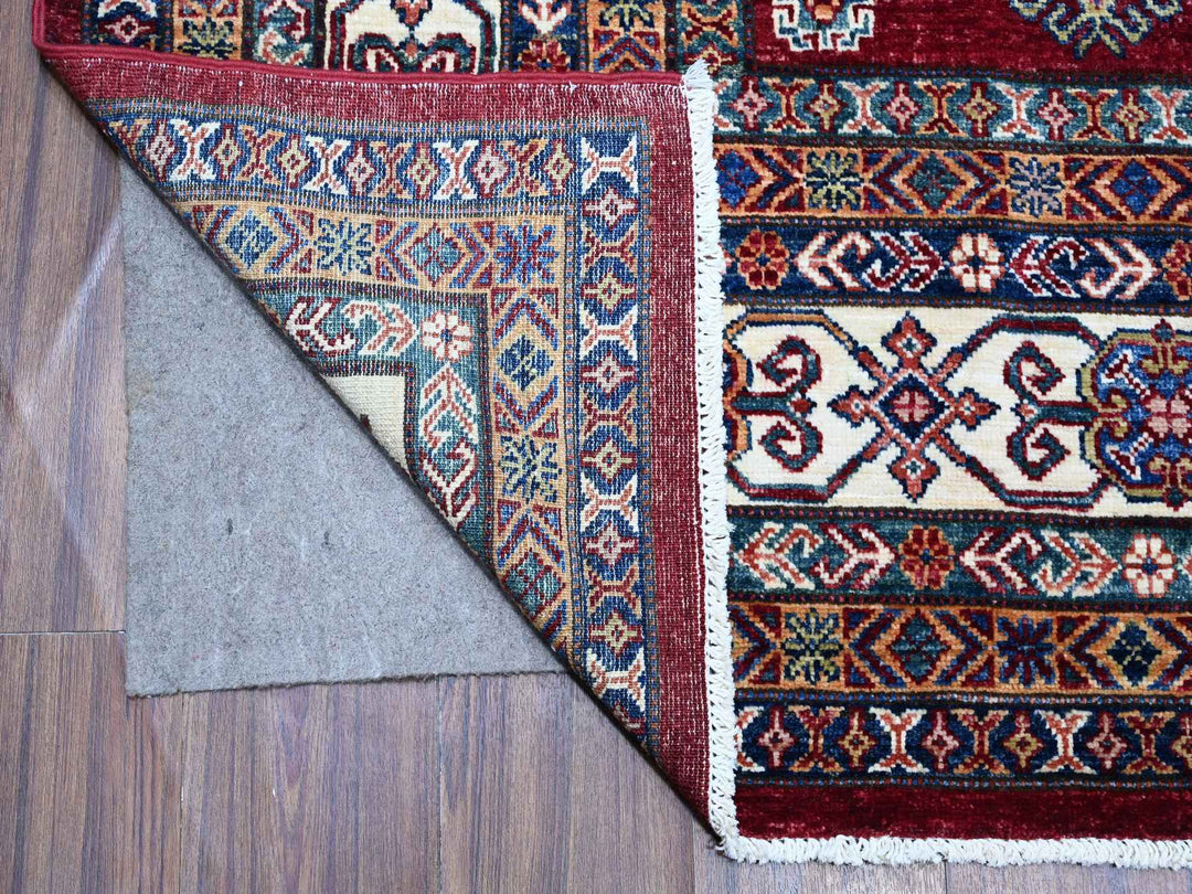 7'10" x 10'8" New Hand Knotted Red Wool Rectangle Oriental Rug - MOA10289088