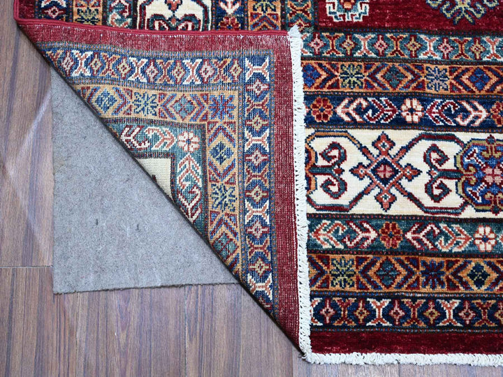 7'10" x 10'8" New Hand Knotted Red Wool Rectangle Oriental Rug - MOA10289088