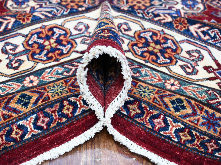 7'10" x 10'8" New Hand Knotted Red Wool Rectangle Oriental Rug - MOA10289088