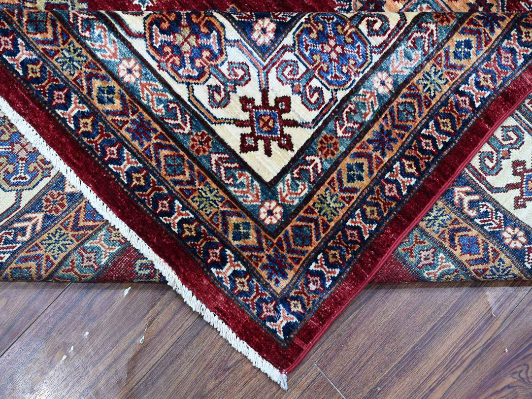 7'10" x 10'8" New Hand Knotted Red Wool Rectangle Oriental Rug - MOA10289088