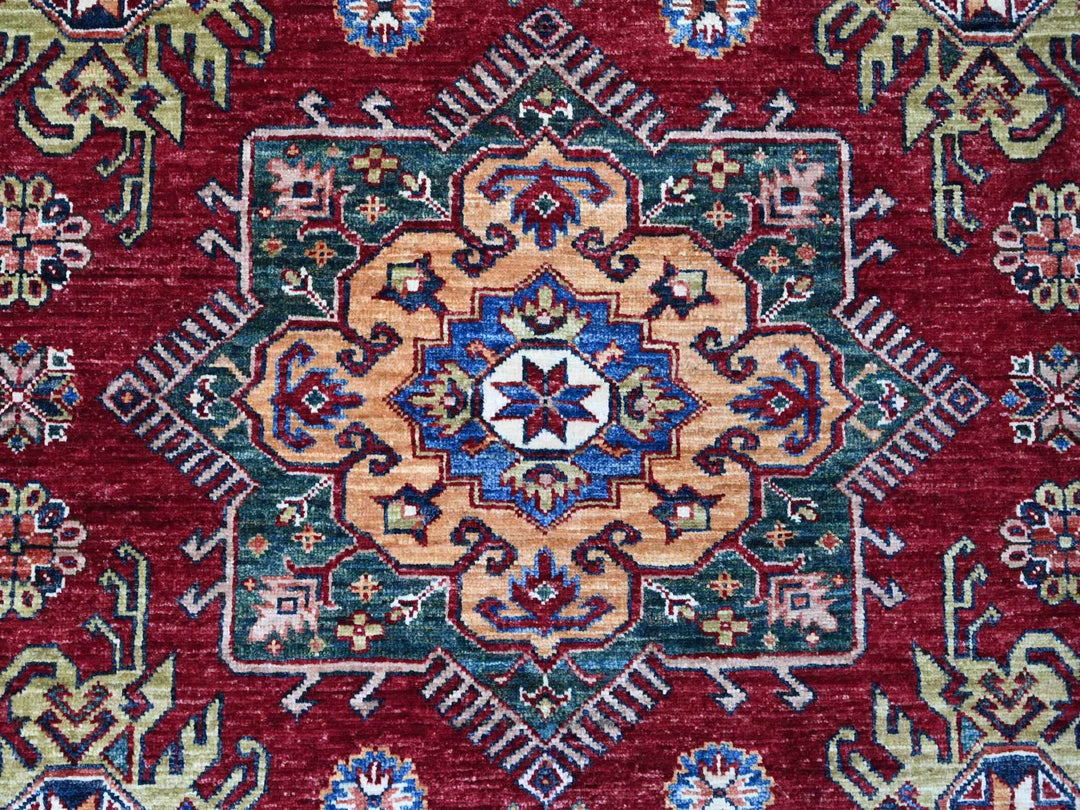 7'10" x 10'8" New Hand Knotted Red Wool Rectangle Oriental Rug - MOA10289088