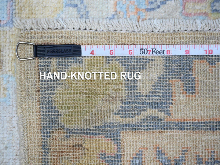 2'10" x 15'10" New Hand Knotted Grey Wool Runner Oriental Rug - MOA10289097