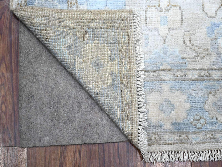 2'11" x 19'5" New Hand Knotted Blue Wool Runner Oriental Rug - MOA10289137