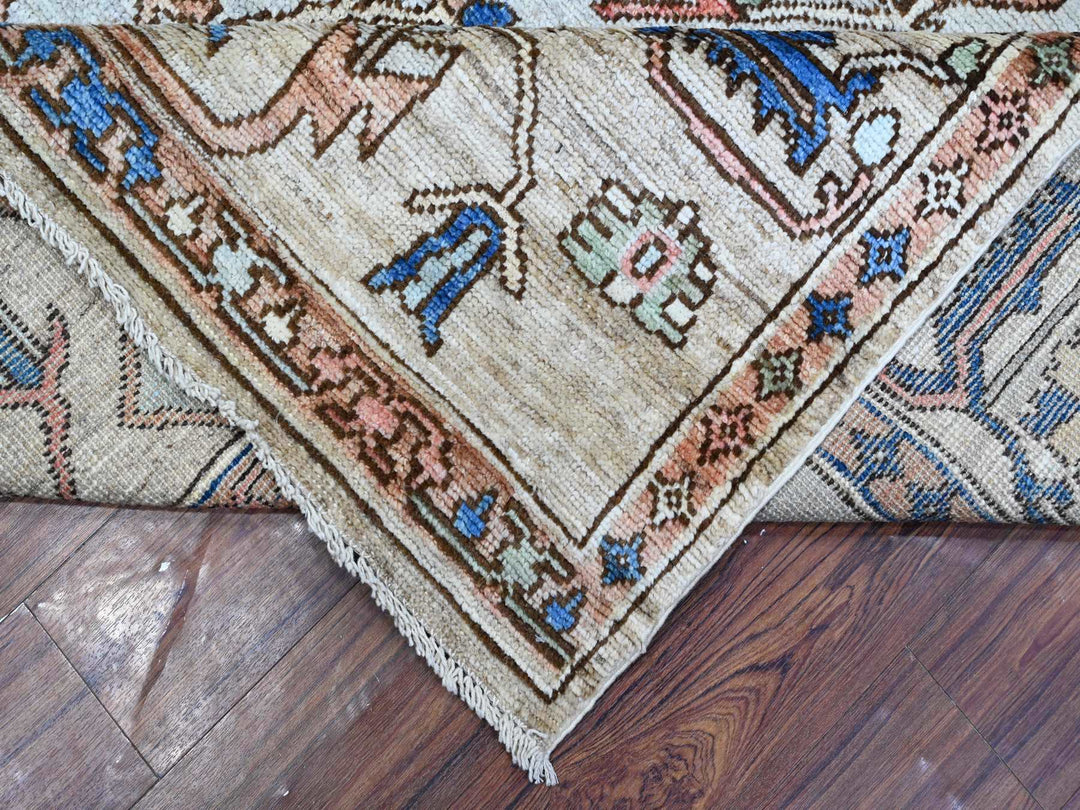 8'10" x 11'9" New Hand Knotted Grey Wool Rectangle Oriental Rug - MOA10289151