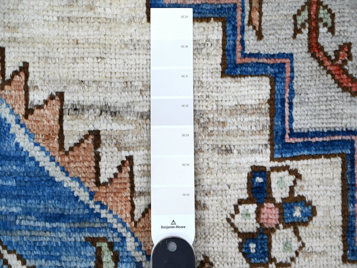 8'10" x 11'9" New Hand Knotted Grey Wool Rectangle Oriental Rug - MOA10289151