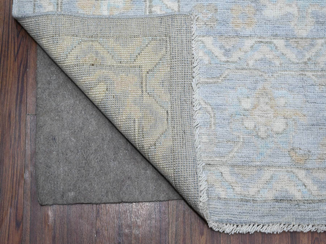 8'1" x 9'11" New Hand Knotted Grey Wool Rectangle Oriental Rug - MOA10289156