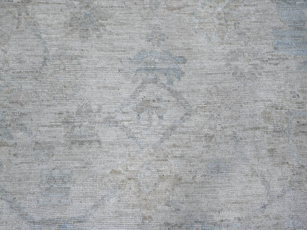 8'11" x 11'8" New Hand Knotted Ivory Wool Rectangle Oriental Rug - MOA10289171