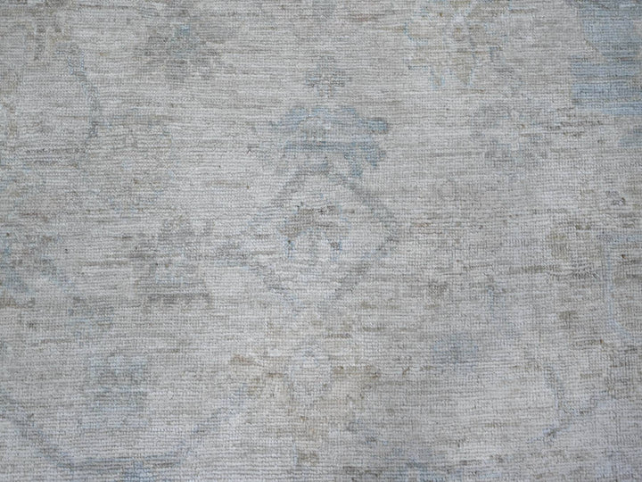 8'11" x 11'8" New Hand Knotted Ivory Wool Rectangle Oriental Rug - MOA10289171