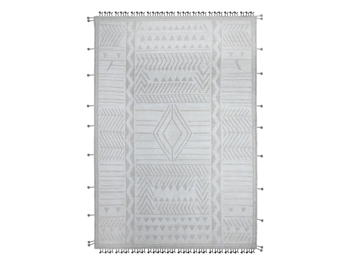 9'11" x 14'2" New Hand Knotted Ivory Wool Rectangle Oriental Rug - MOA10289174