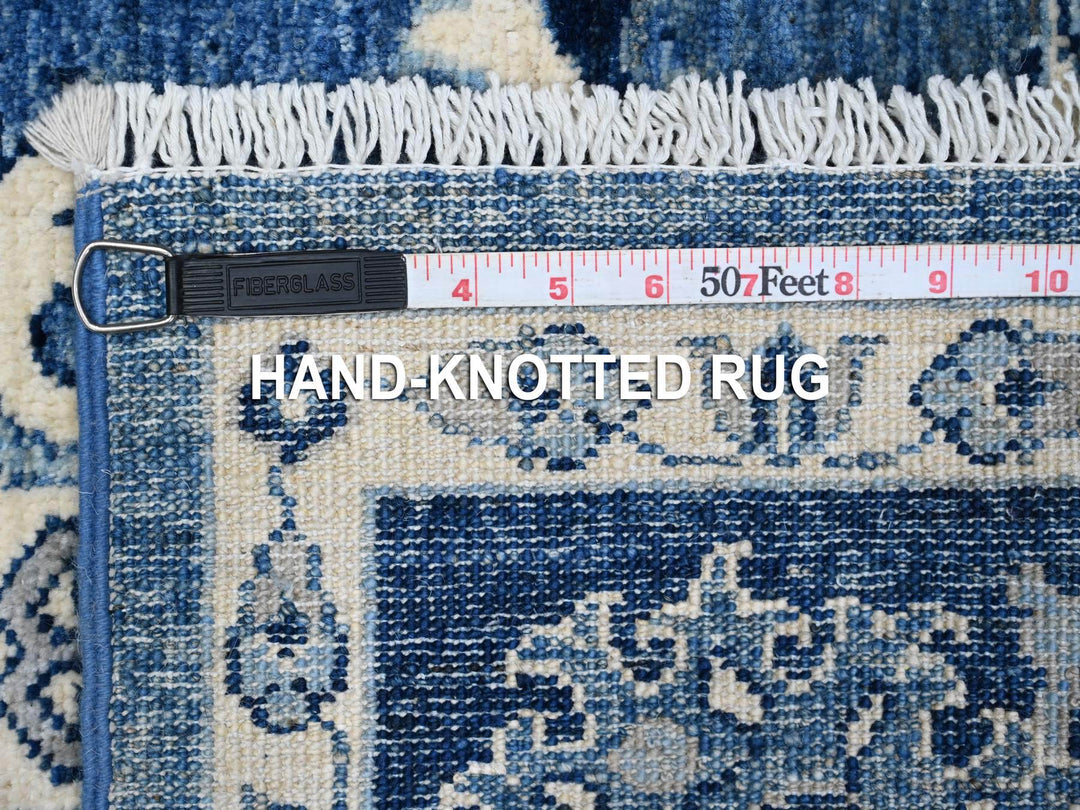 5'11" x 8'10" New Hand Knotted Blue Wool Rectangle Oriental Rug - MOA10289176