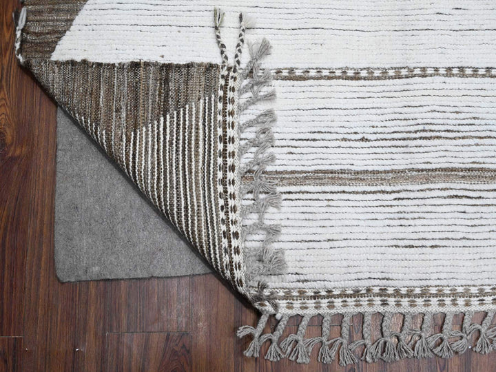 10'0" x 14'5" New Hand Knotted Ivory Wool Rectangle Oriental Rug - MOA10289178