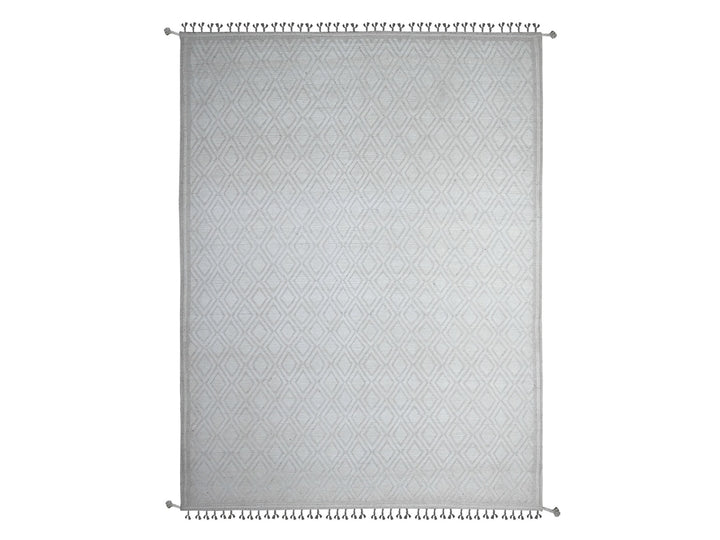 9'1" x 12'1" New Hand Knotted Ivory Wool Rectangle Oriental Rug - MOA10289180