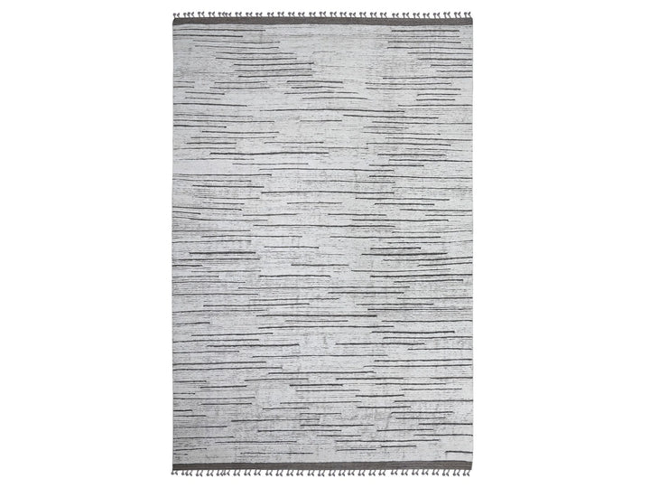 8'11" x 13'2" New Hand Knotted Ivory Wool Rectangle Oriental Rug - MOA10289190