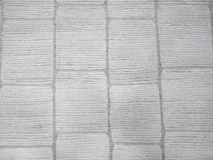 8'0" x 10'7" New Hand Knotted Ivory Wool Rectangle Oriental Rug - MOA10289191