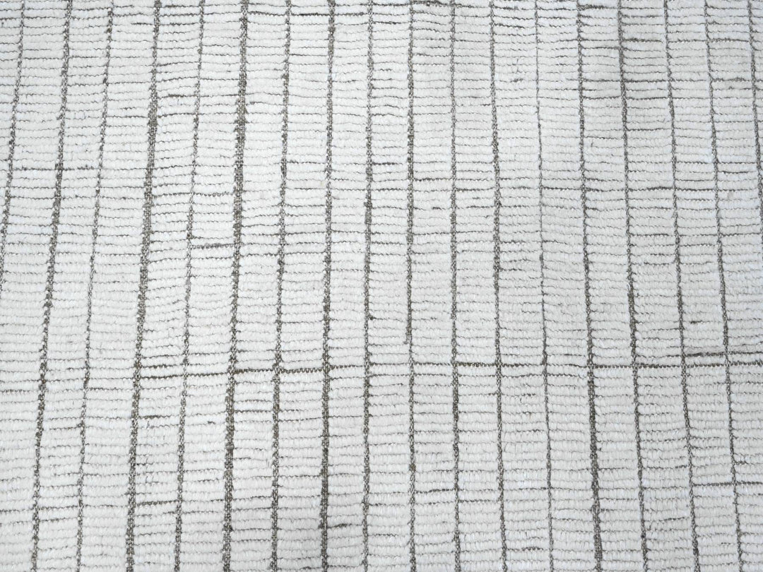 12'2" x 15'2" New Hand Knotted Ivory Wool Rectangle Oriental Rug - MOA10289192