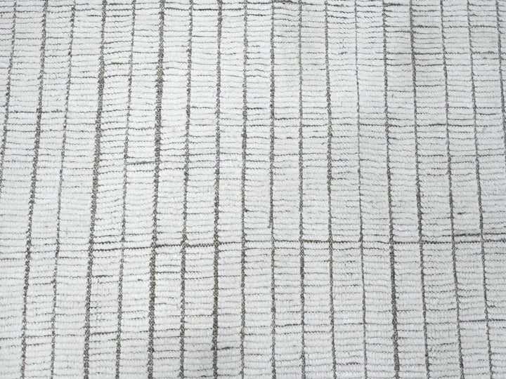 12'2" x 15'2" New Hand Knotted Ivory Wool Rectangle Oriental Rug - MOA10289192