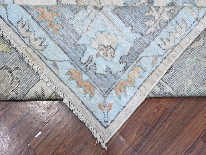 8'1" x 15'7" New Hand Knotted Grey Wool Rectangle Oriental Rug - MOA10289260