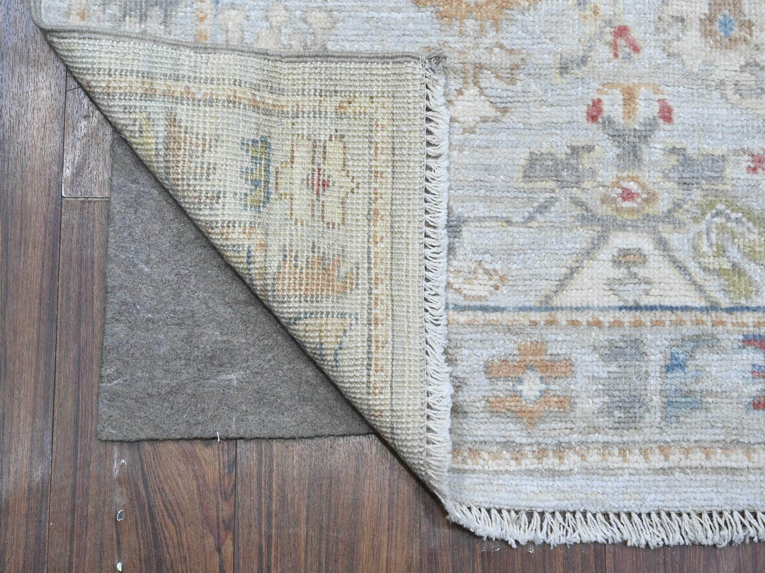 2'9" x 12'0" New Hand Knotted Grey Wool Runner Oriental Rug - MOA10289279