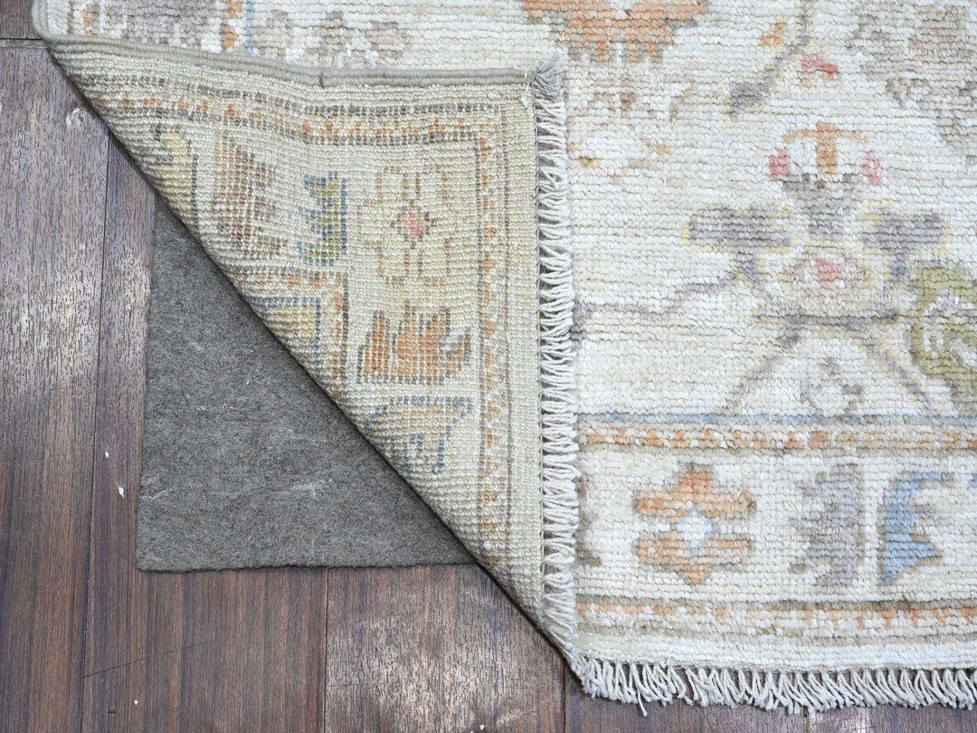 2'10" x 9'11" New Hand Knotted Ivory Wool Runner Oriental Rug - MOA10289283