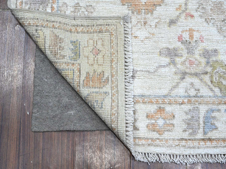2'10" x 9'11" New Hand Knotted Ivory Wool Runner Oriental Rug - MOA10289283