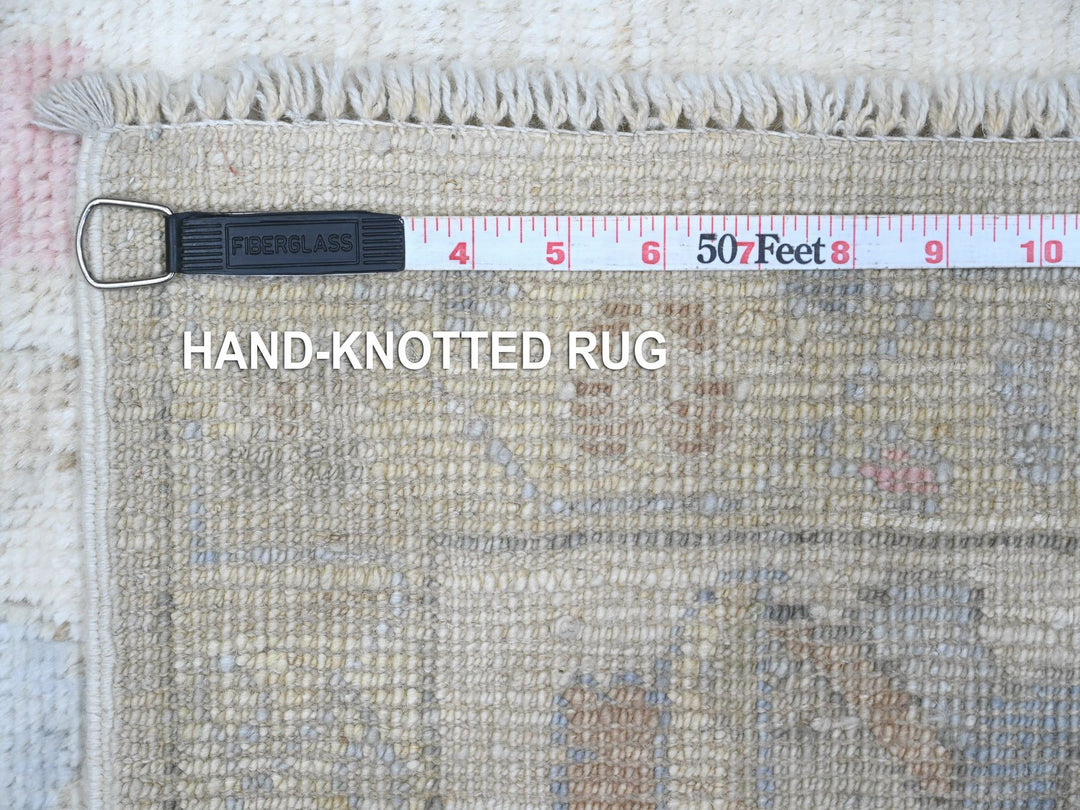 5'9" x 8'9" New Hand Knotted Ivory Wool Rectangle Oriental Rug - MOA10289285