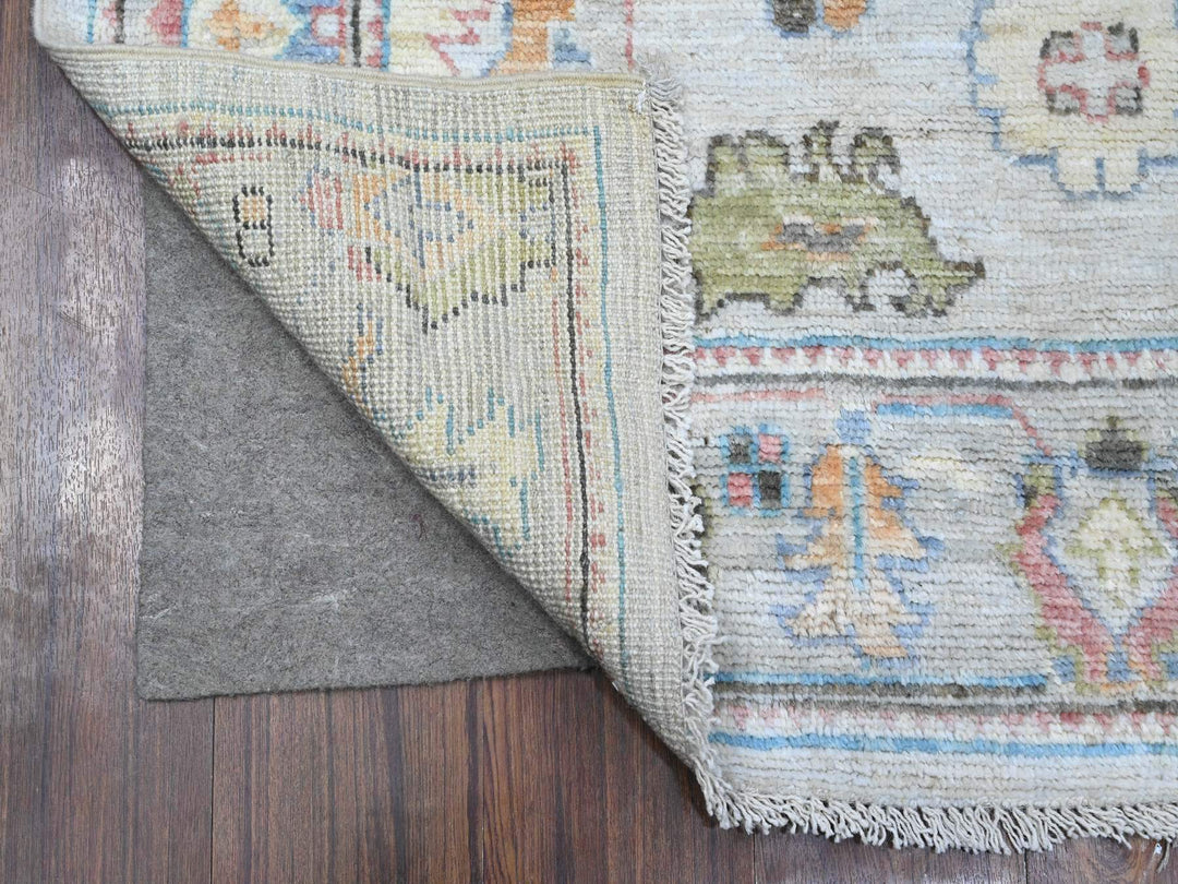 3'11" x 10'8" New Hand Knotted Blue Wool Runner Oriental Rug - MOA10289290
