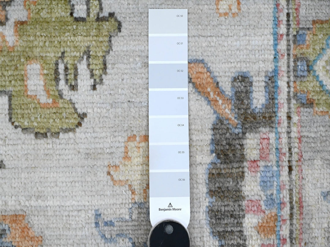 3'11" x 10'8" New Hand Knotted Blue Wool Runner Oriental Rug - MOA10289290