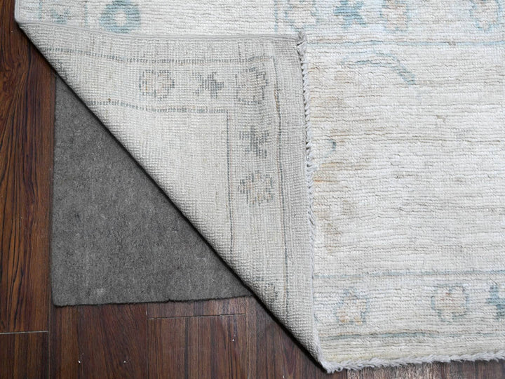 9'6" x 10'2" New Hand Knotted Grey Wool Square Oriental Rug - MOA10289330