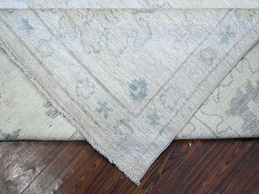 9'6" x 10'2" New Hand Knotted Grey Wool Square Oriental Rug - MOA10289330