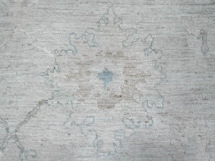 9'6" x 10'2" New Hand Knotted Grey Wool Square Oriental Rug - MOA10289330