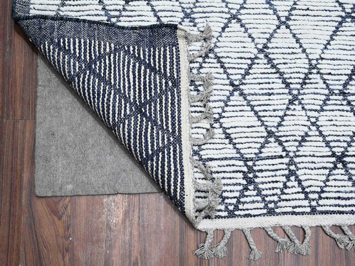9'1" x 12'4" New Hand Knotted Ivory Wool Rectangle Oriental Rug - MOA10289334