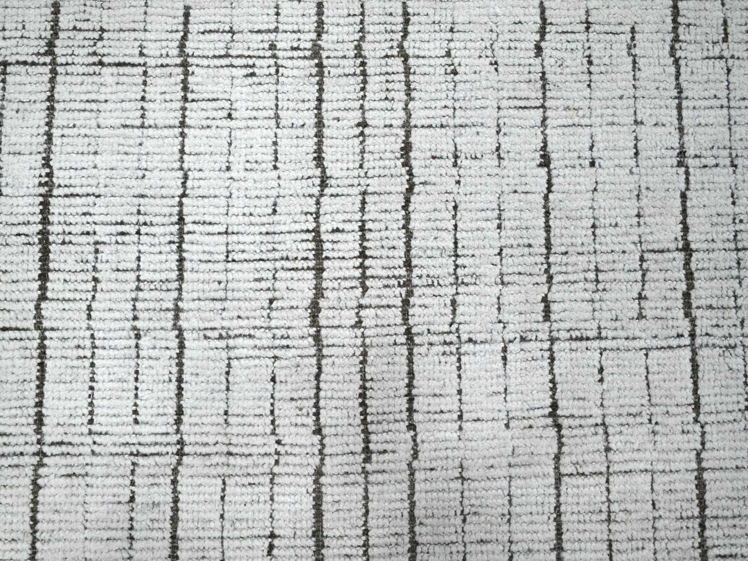 12'2" x 15'9" New Hand Knotted Ivory Wool Rectangle Oriental Rug - MOA10289335