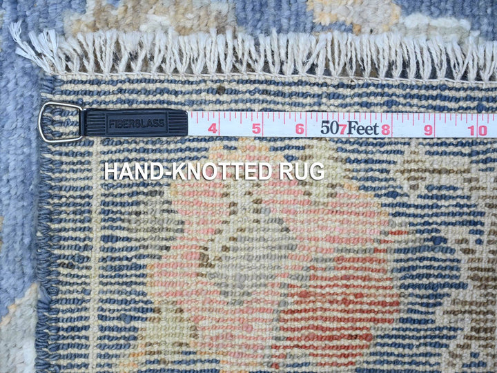 2'7" x 16'0" New Hand Knotted Blue Wool Runner Oriental Rug - MOA10289349