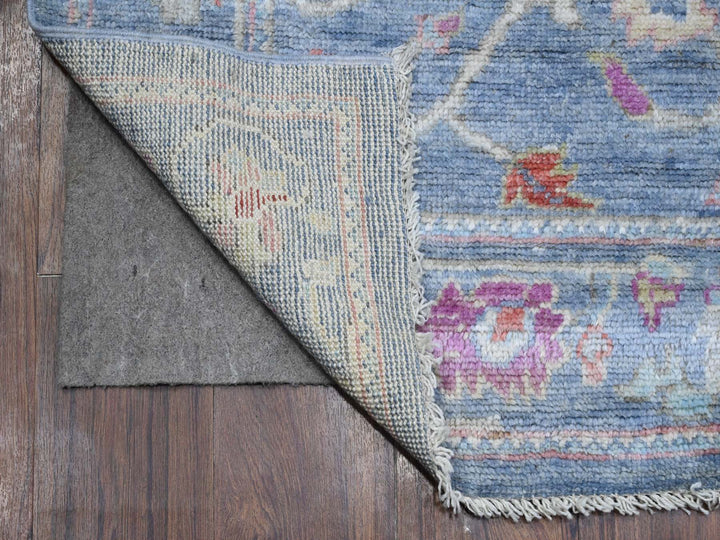 2'9" x 15'3" New Hand Knotted Blue Wool Runner Oriental Rug - MOA10289351