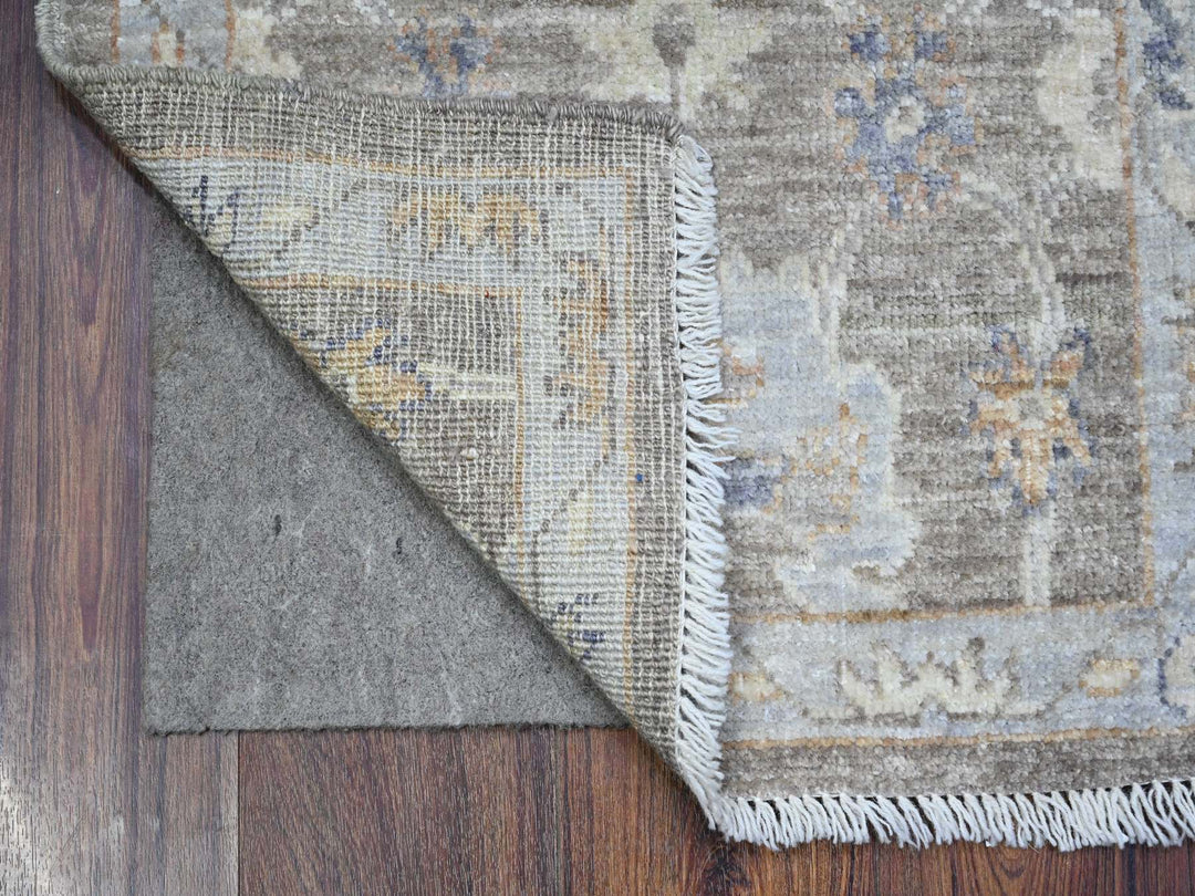 2'0" x 3'0" New Hand Knotted Grey Wool Rectangle Oriental Rug - MOA10289361