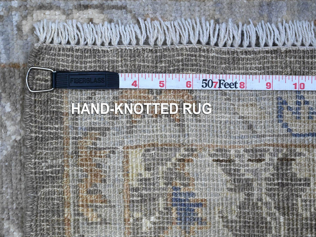 2'0" x 3'0" New Hand Knotted Grey Wool Rectangle Oriental Rug - MOA10289361