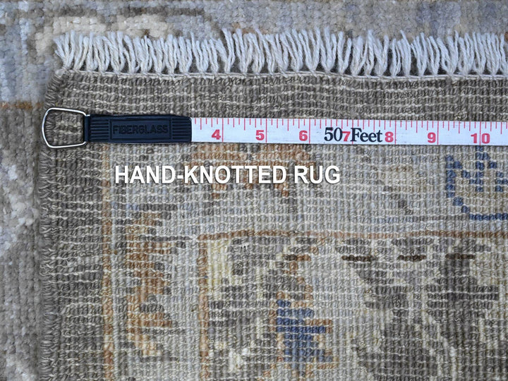 2'0" x 3'0" New Hand Knotted Grey Wool Rectangle Oriental Rug - MOA10289361
