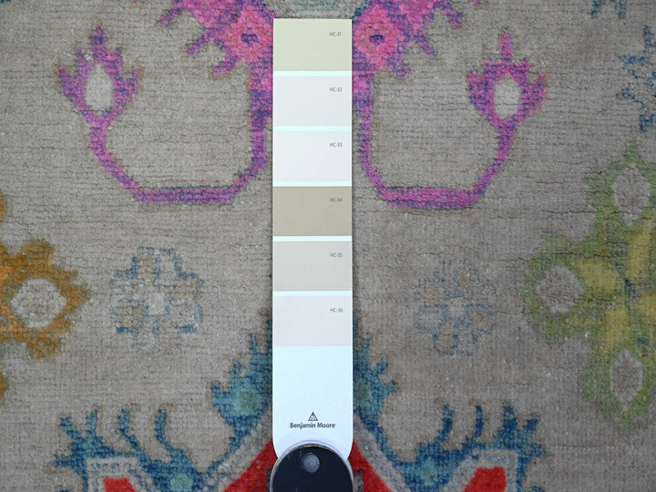 3'2" x 4'8" New Hand Knotted Grey Wool Rectangle Oriental Rug - MOA10289399