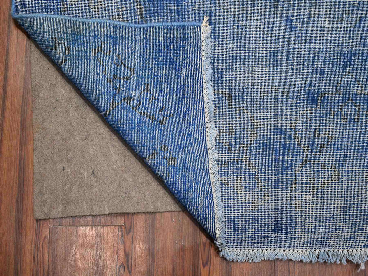 8'1" x 11'5" Vintage Hand Knotted Overdyed Wool Rectangle Oriental Rug - MOA10289448