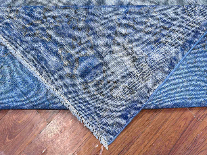 8'1" x 11'5" Vintage Hand Knotted Overdyed Wool Rectangle Oriental Rug - MOA10289448