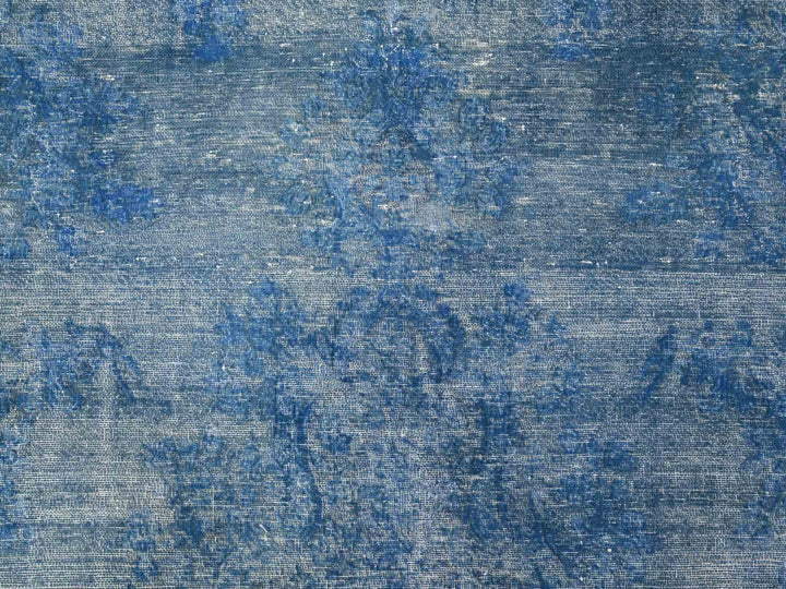 9'5" x 12'10" Vintage Hand Knotted Blue Wool Rectangle Oriental Rug - MOA10289451
