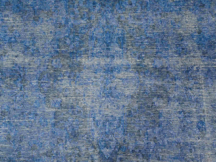 9'8" x 12'10" Vintage Hand Knotted Blue Wool Rectangle Oriental Rug - MOA10289453