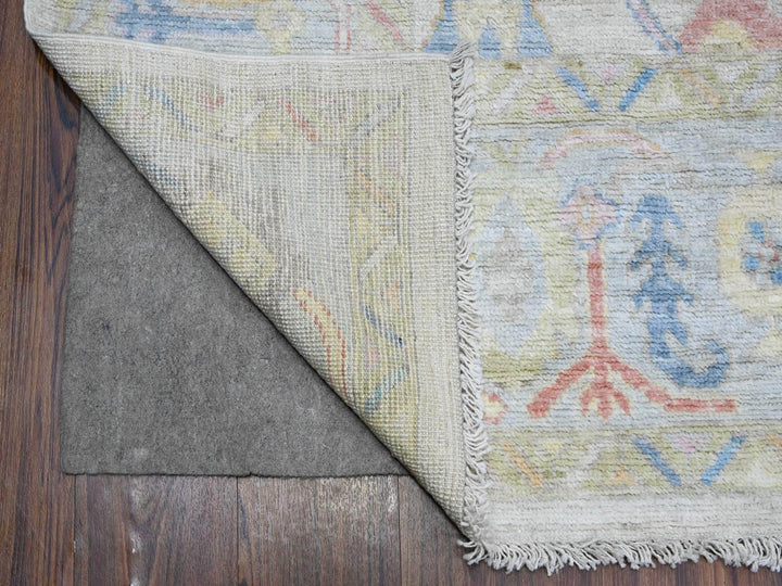 7'10" x 9'9" New Hand Knotted Grey Wool Rectangle Oriental Rug - MOA10289455