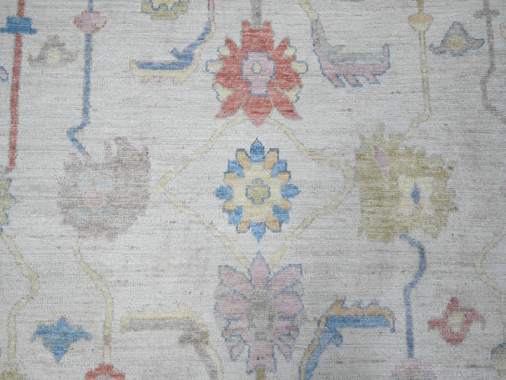 7'10" x 9'9" New Hand Knotted Grey Wool Rectangle Oriental Rug - MOA10289455