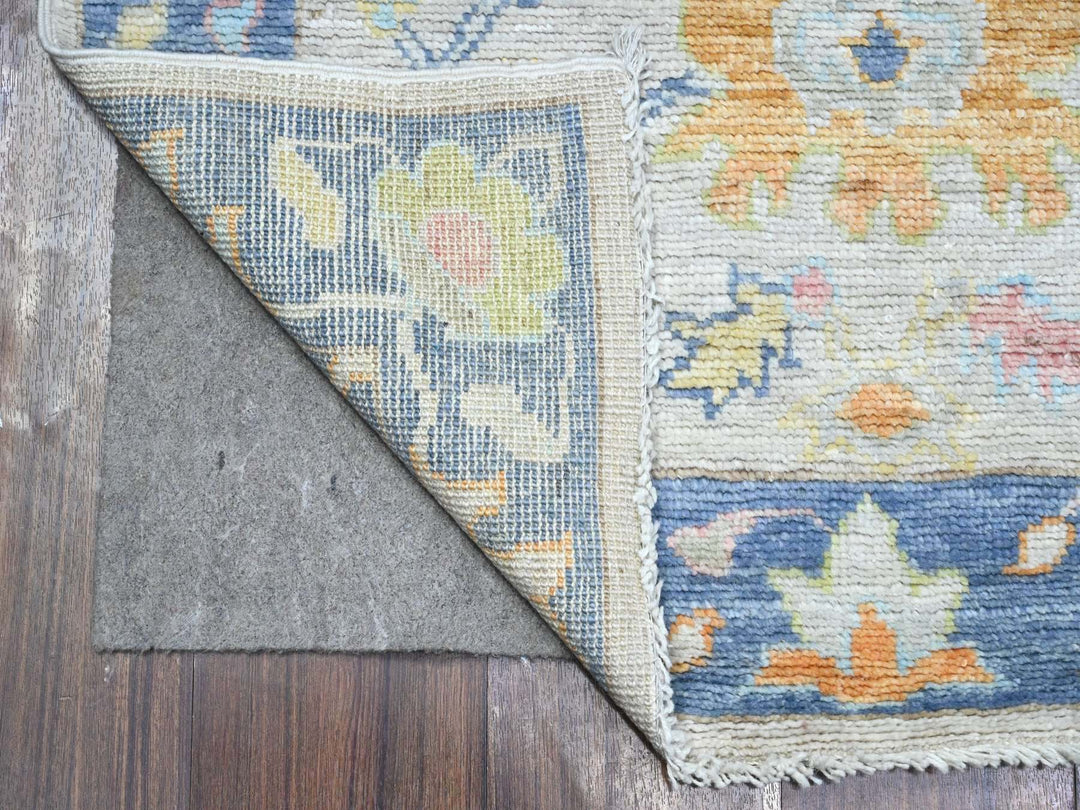 2'10" x 12'0" New Hand Knotted Grey Wool Runner Oriental Rug - MOA10289466
