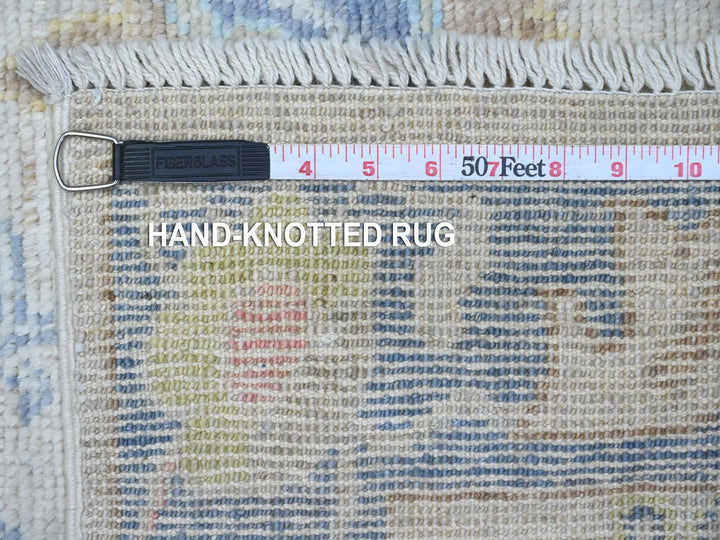 2'10" x 12'0" New Hand Knotted Grey Wool Runner Oriental Rug - MOA10289466