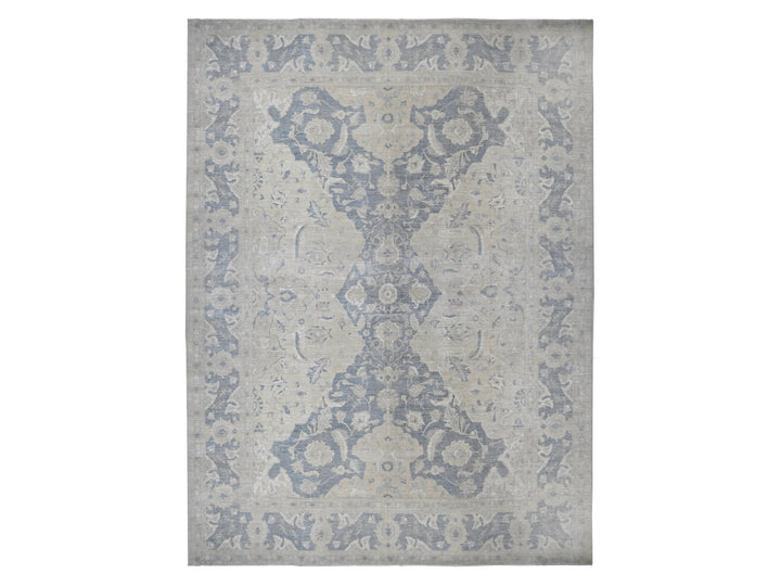 18'6" x 24'2" New Hand Knotted Ivory Wool Rectangle Oriental Rug - MOA10289478