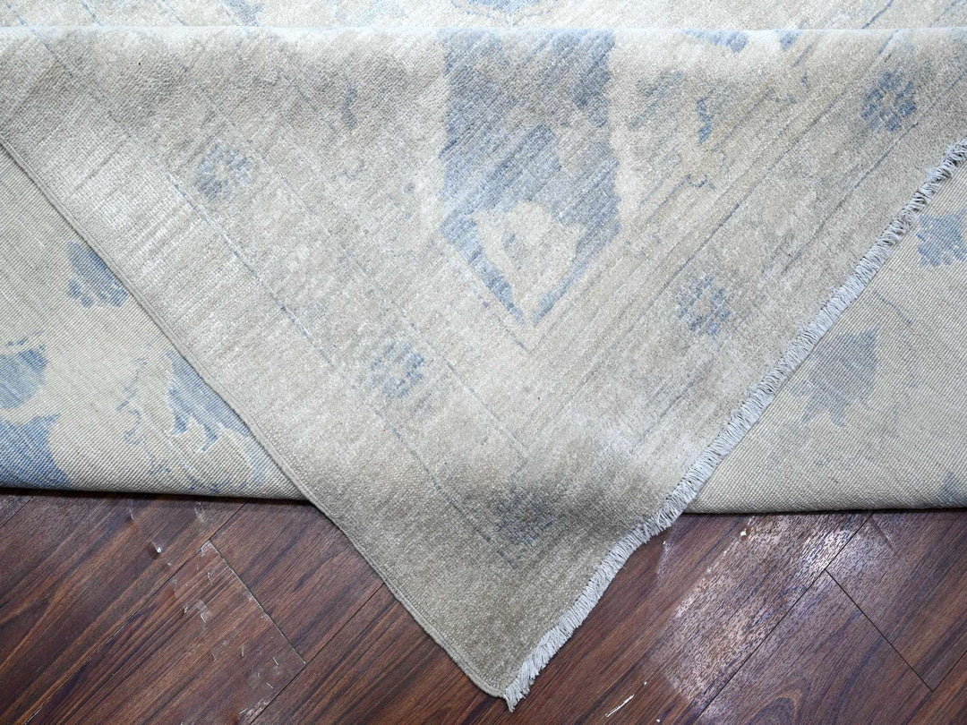 18'6" x 24'2" New Hand Knotted Ivory Wool Rectangle Oriental Rug - MOA10289478